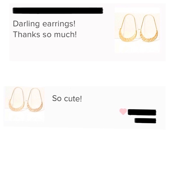 🔆3/$30 New Anthro Gold Hammered Crescent Hoops - Picture 3 of 3